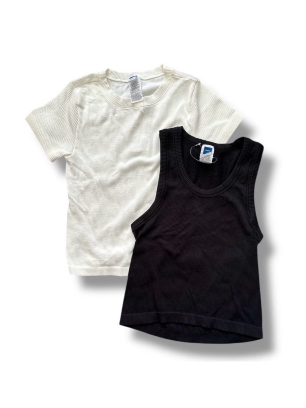 Lot of 2 Old Navy Ribbed Workout Tops Women’s Size Large NWOT Gym Sporty